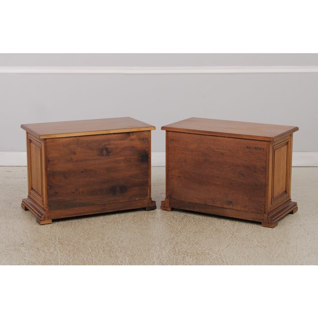 Pair of Henredon Custom Folio 2 Oak Nightstand Chests For Sale - Image 15 of 16