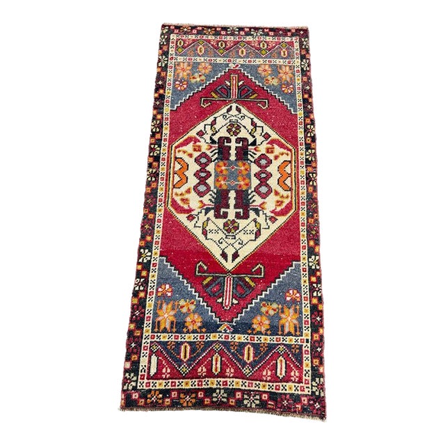 Turkish Yastik Rug 1'9" x 4'1" For Sale