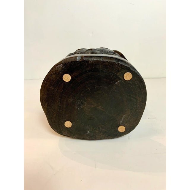 Asian 1950s Carved Rosewood Quan Yin Statue For Sale - Image 3 of 7