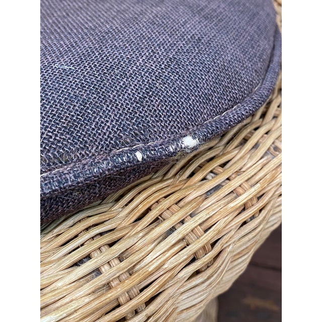 Woven Wicker Tulip Chairs in the Manner of Eero Aarnio, Hong Kong For Sale - Image 15 of 16