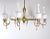 1950s Mid-Century Brass and Opaline Glass Chandelier, 1950s For Sale - Image 5 of 15