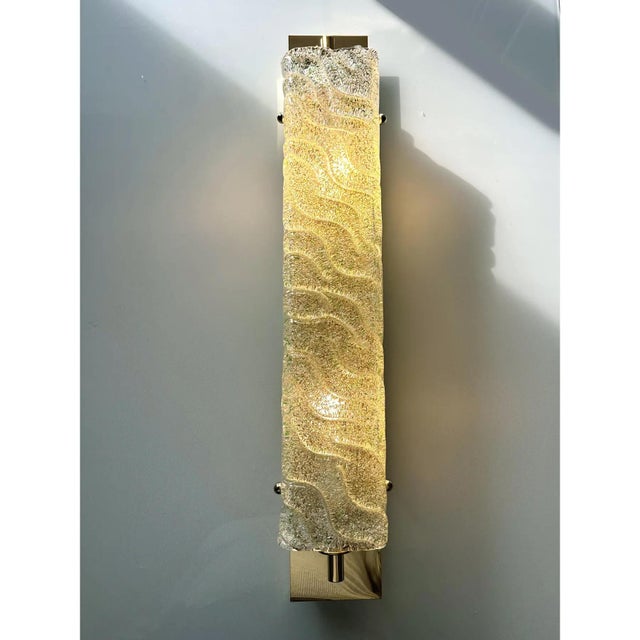 Gold 24k Wall Sconces with Green Graniglia Murano Glass by Simoeng for Simoeng, Set of 2 For Sale - Image 9 of 10