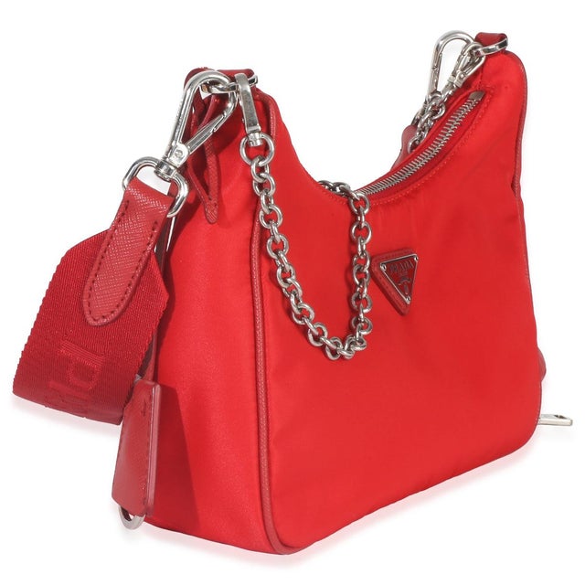 Contemporary Red Re-Nylon Re-Edition 2005 Hobo For Sale - Image 3 of 9