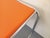 Vintage Desk in Orange Imitation Leather and Chrome, 1970s For Sale - Image 10 of 14