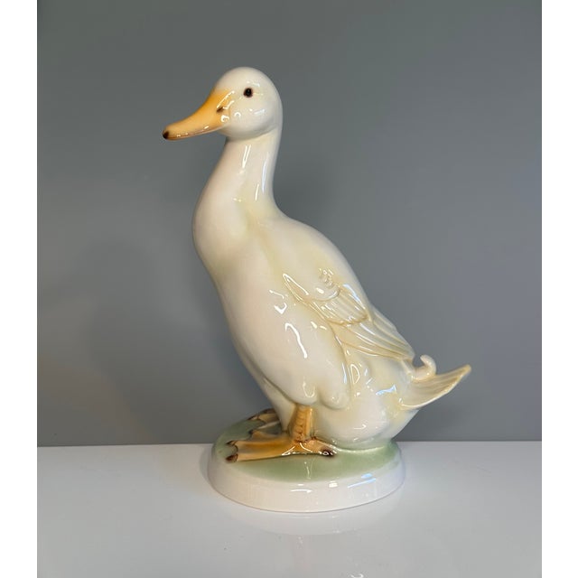 Large Hand-Painted Porcelain Art Goose Figurine by Uwe Netzsch for Goebel, Germany, 1990s For Sale - Image 13 of 18