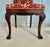 C. 1870 Antique American Victorian Rococo Revival Mahogany Parlor Chair With Carved Crest, Ball-and-Claw Feet, Tapestry Upholstery For Sale - Image 4 of 13