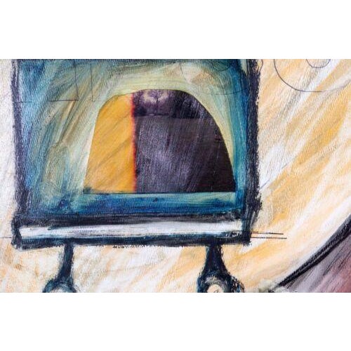 Contemporary Ray Spave Press Signed Contemporary Abstract Mixed Media Painting on Paper For Sale - Image 3 of 12