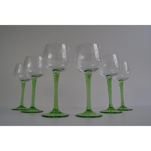 Vintage Stemmed Glasses, 1960s, Set of 6 For Sale - Image 4 of 11
