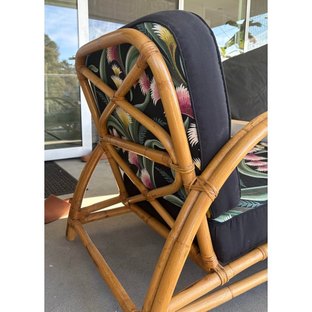 Tropical Rattan 2 Strand Armchair For Sale - Image 4 of 12