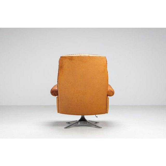 Metal Vintage DS-31 High-Back Lounge Chair in Naturel Leather from de Sede, 1970 For Sale - Image 7 of 18