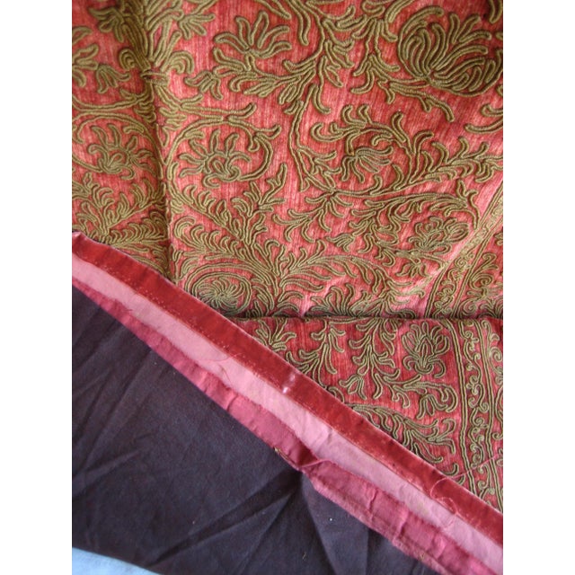 Early 20th Century French Gold Metallic on Velvet Embroidery Tapestry For Sale - Image 17 of 17