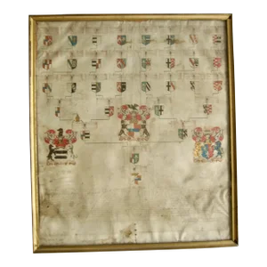 German Genealogist Tree Coat of Arm of a Duke Family Frame