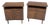 Pair of Walnut Solid Brass Pulls Mid-Century Modern Nightstands Cabinets MINT! For Sale