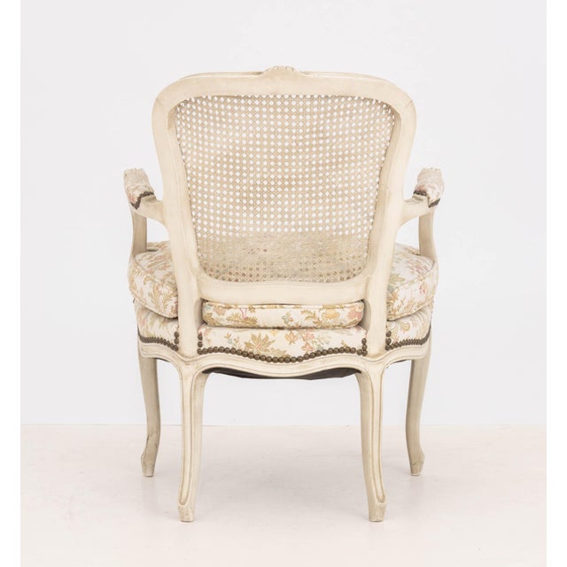 Louis XV Style Cane Paneled Back Fauteuil For Sale In New York - Image 6 of 6