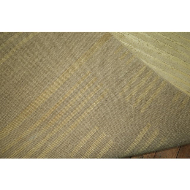 Late 20th Century Wool Silk Modern Tibetan Rug - 11'9" x 12'4" For Sale - Image 4 of 6