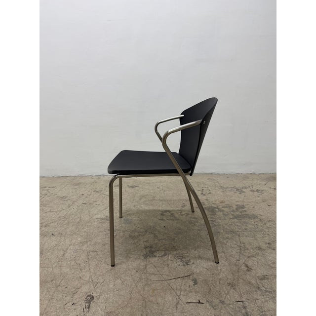 Metal Erla Sólveig Óskarsdóttir E5400 Betsy Black Stackable Chair for Bernhardt, 2000s For Sale - Image 7 of 17