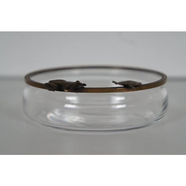 Transparent Mid Century Artisian Glass Ashtrays - Set of 2 For Sale - Image 8 of 10