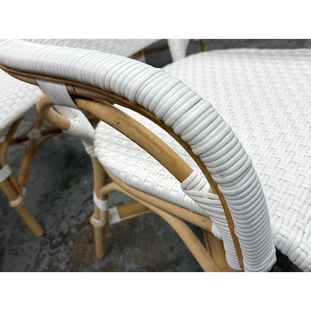 Serena & Lily Riviera Rattan Armchair, Set of Four For Sale - Image 9 of 12
