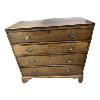 Antique 19th Century George III / Chippendale Oak Chest of Drawers For Sale