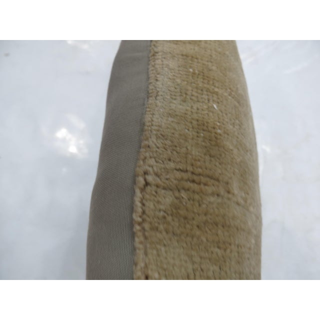 Modern Vintage Oushak Rug Pillow For Sale - Image 3 of 5