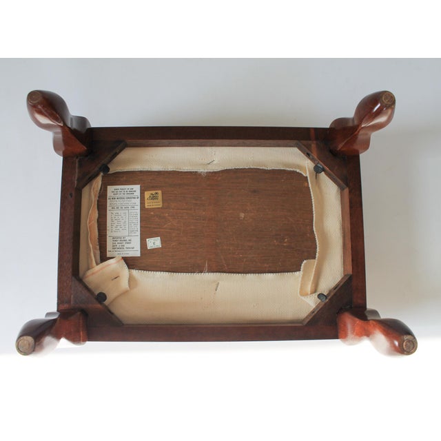 Off-white Vintage Bombay Company Floral Footstool For Sale - Image 8 of 10
