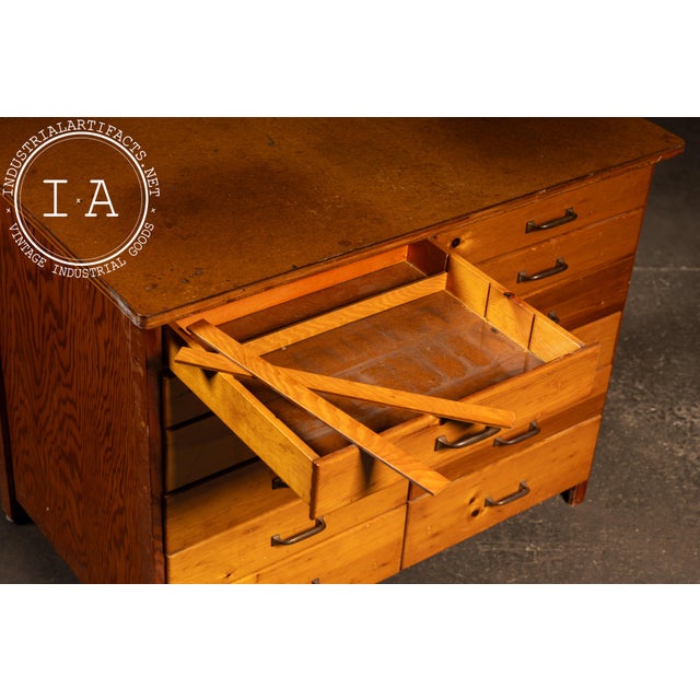 Mid-Century 12-Drawer Drafting & Parts Cabinet For Sale - Image 10 of 14
