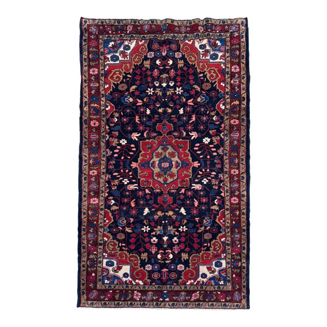 Antique Persian Hamadan Hand-Knotted Rug 5'3" X 10'4" For Sale