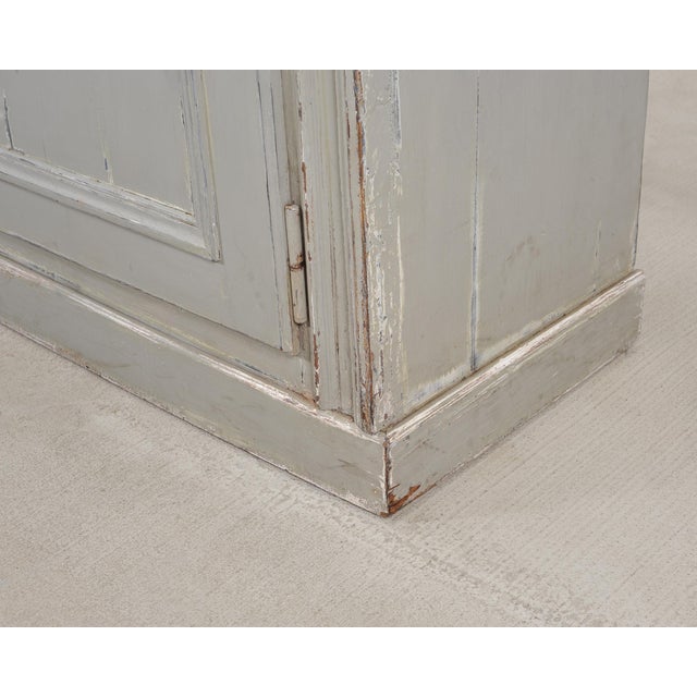 19th Century Country French Painted Pine Farmhouse Cupboard Cabinet For Sale - Image 12 of 18