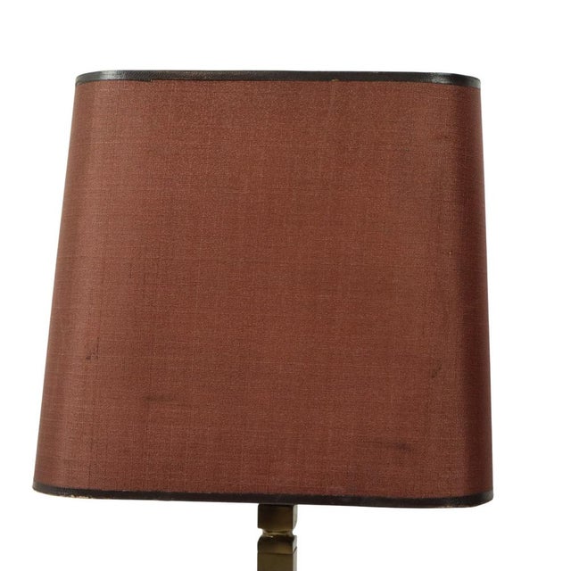 Metal Mid-Century Brass Table Lamps in the style of Boulanger, 1950s, Set of 2 For Sale - Image 7 of 18