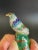Metal Vintage Chinese Gold Cloisonne Enamel Parrot Bird Figural Thimble For Sale - Image 7 of 11