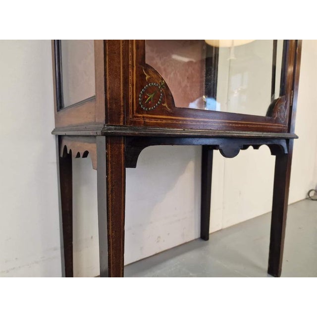 Wood Antique Display Case in Mahogany For Sale - Image 7 of 8