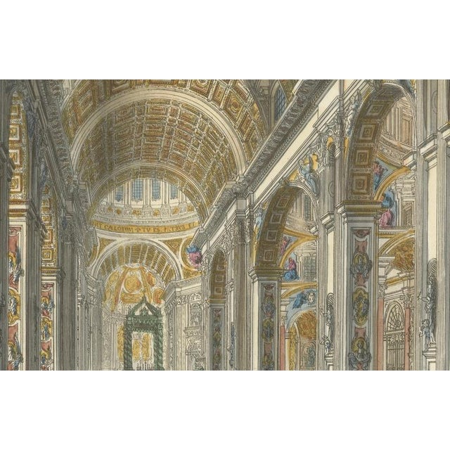 Interior of the Vatican Basilica, 1840s, Paper For Sale - Image 5 of 9
