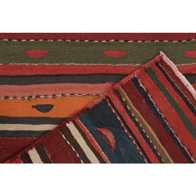 1950s Vintage Northwest Persian Kilim With Colorful Geometric Patterns by Rug & Kilim For Sale In New York - Image 6 of 7
