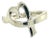 1990s Tiffany & Co Estate Single Loving Heart Ring 6.75 Silver, Size 6.75 For Sale