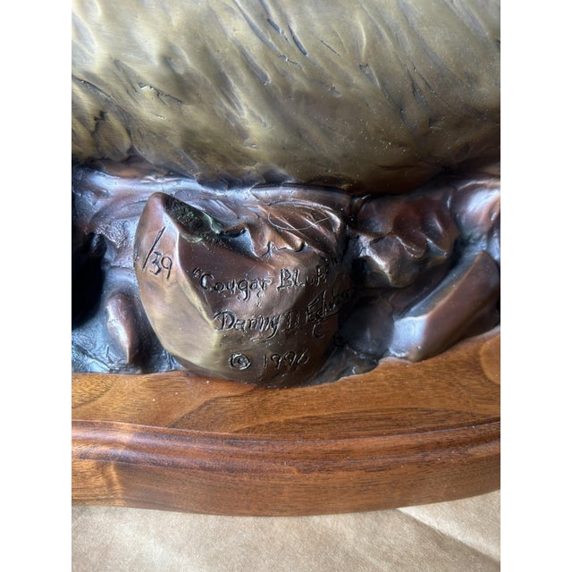 1990s "Cougar Mountain" Bronze Sculpture by Danny D. Edwards For Sale - Image 14 of 14
