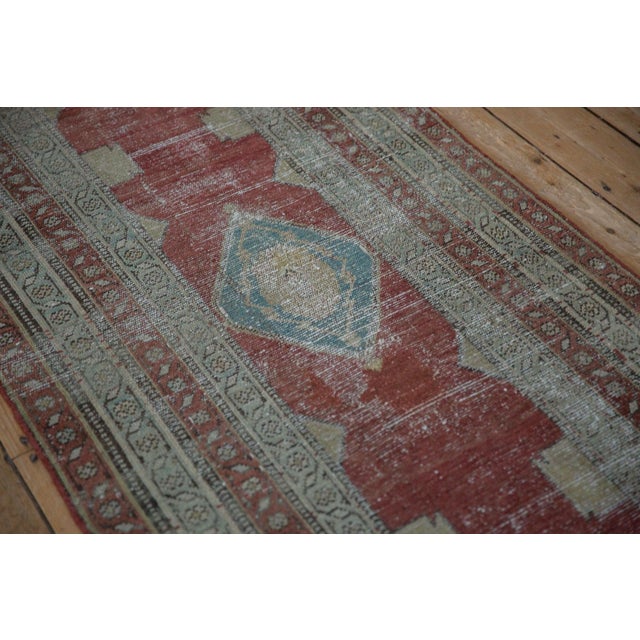 Red Antique Distressed Serbend Rug Runner - 3'1" x 11'10" For Sale - Image 8 of 10