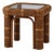 Ursula Side Table in Stained Rattan and Tempered Glass by Popus Editions For Sale