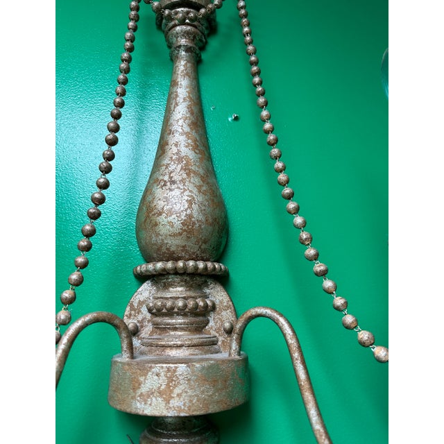 1970s Beaded Wall Sconces - a Pair For Sale - Image 4 of 8