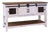Greenview Sliding Door Console Table - Distressed White For Sale
