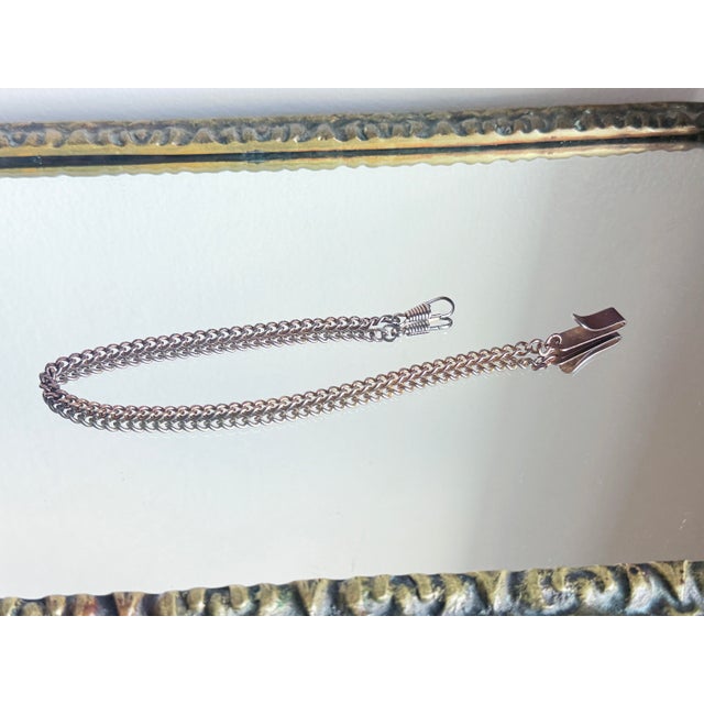 Vintage Victorian/Edwardian Revival Copper Chatelaine Chain v Belt Hook Watch Chain, 1960s For Sale - Image 10 of 17