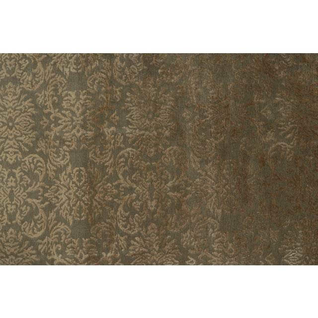 2010s Rug & Kilim’s European Style Rug in Green With Arabesque Patterns in Beige-Brown For Sale - Image 5 of 10