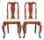 Henkel Harris Queen Anne Solid Cherry Wood Side Chairs or Dining Chairs, Pair For Sale