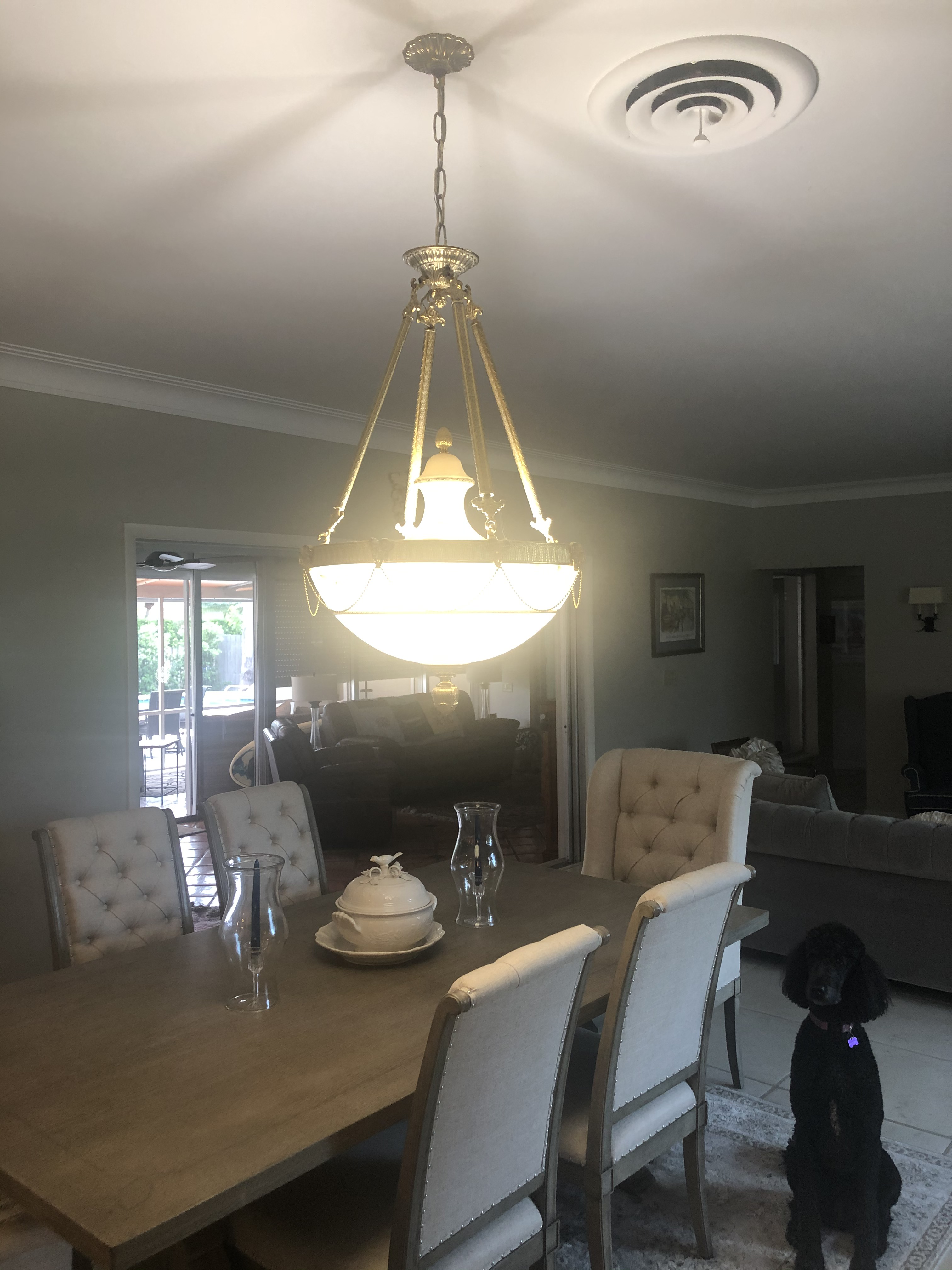 alabaster dining room chandeliers