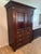 Wood Late 20th Century Polo Ralph Lauren Mahogany Armoire With Brass Campaign Hardware For Sale - Image 7 of 9