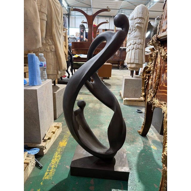 Unity in Motion Abstract Sculpture, Bronze For Sale - Image 4 of 6