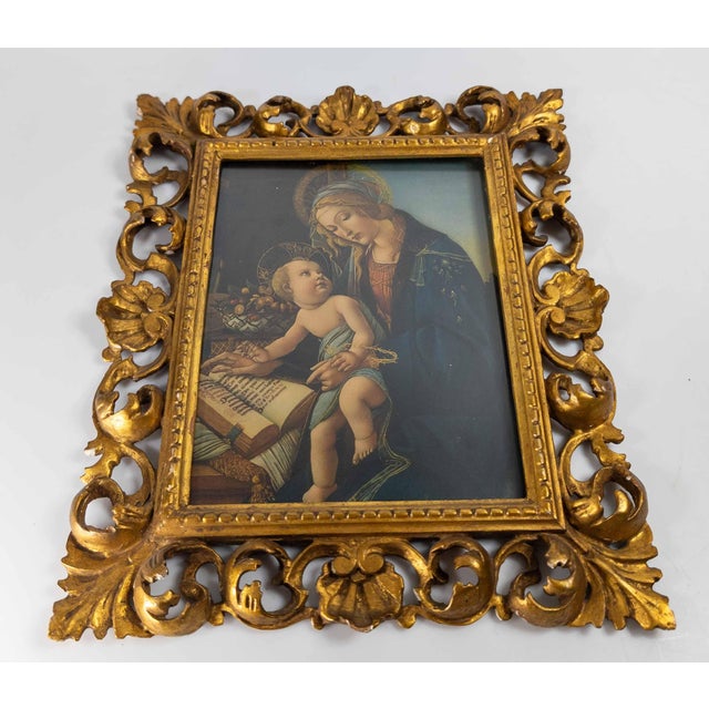 Baroque Early 20th Century Italian Carved Giltwood Florentine Picture or Painting Frame For Sale - Image 3 of 13