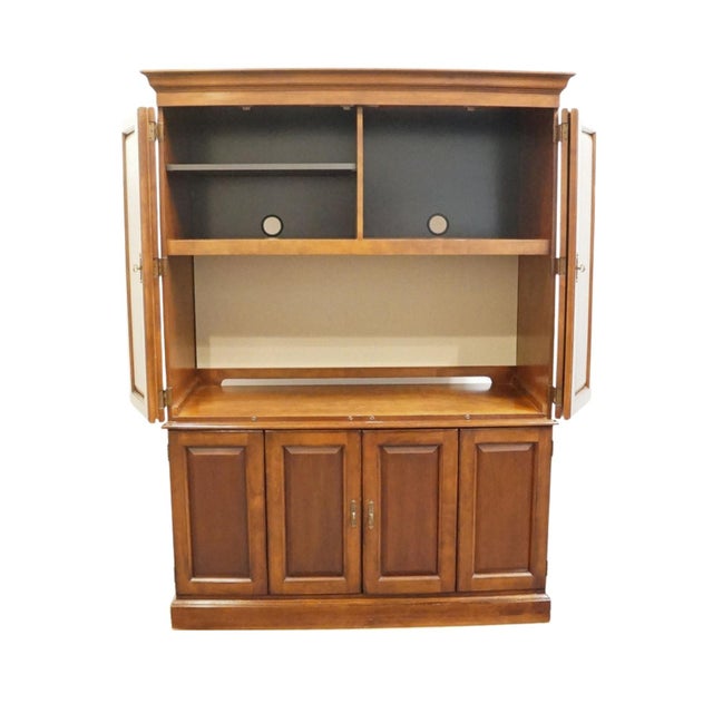 Lexington Furniture Lexington Furniture Palmer Home Collection Solid Cherry Traditional 58" Computer Desk Cabinet 740-784 For Sale - Image 4 of 16