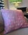 Tribal Square Vintage Zhuang Wedding Blanket Pillow in Pink For Sale - Image 3 of 5