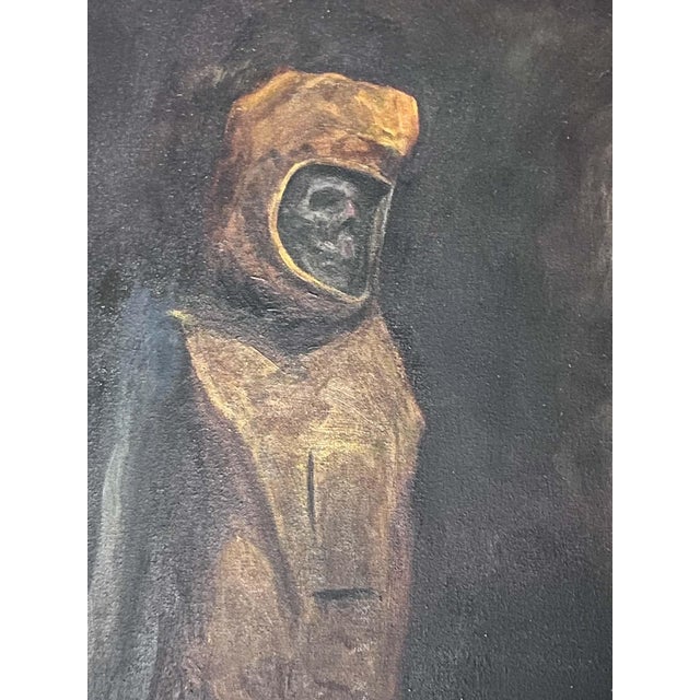 Original oil on canvas by Walt Morton, inscribed on the reverse “Zombie Painting, a color study,” copyright 1995, signed...