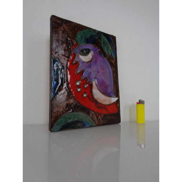 Ruscha 763 Glazed Ceramic Wall Plaque, Germany, 1960s For Sale - Image 3 of 13